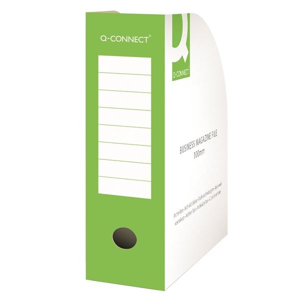 Stojan na časopisy Q-Connect - A4, 10 cm, zelený Stojan na časopisy Q-Connect - A4, 10 cm, zelený