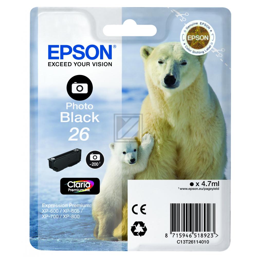 Original Epson C13T26114012 / 26 Tinte schwarz hell