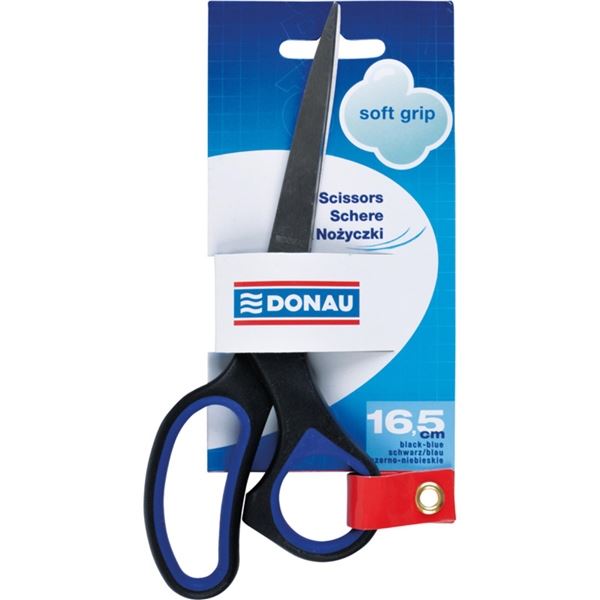 Nůžky Donau Soft grip, 16,5 cm, modré Nůžky Donau Soft grip, 16,5 cm, modré