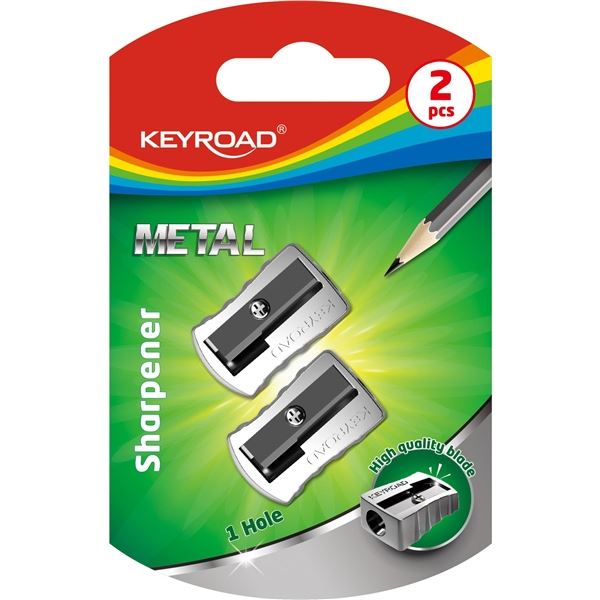 Ořezávátko KEYROAD Metal, 2ks blistr, kovové