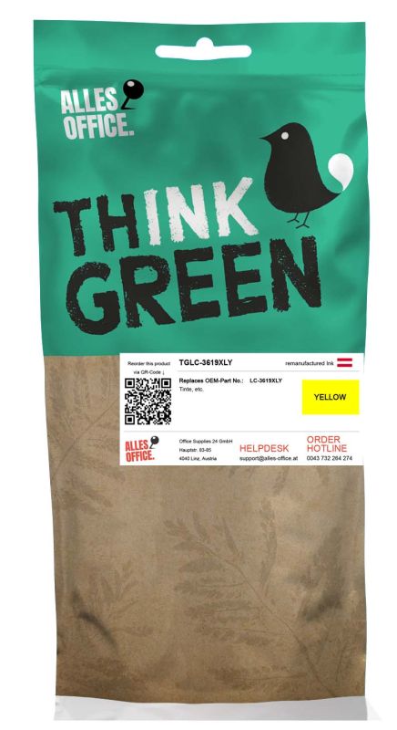 ThinkGreen Brother LC-3619XLY / LC3619Y Ink žluť