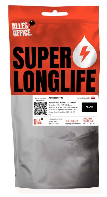 Superlonglife Epson C13T850700 / T8507 Ink černý