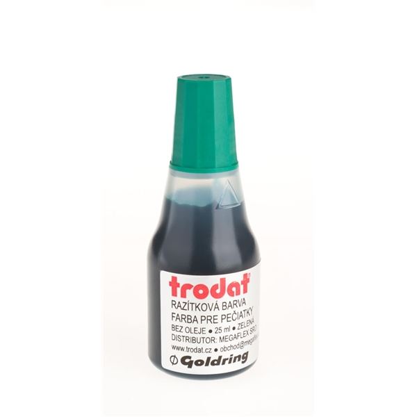 Razítková barva Trodat, 25 ml, zelená