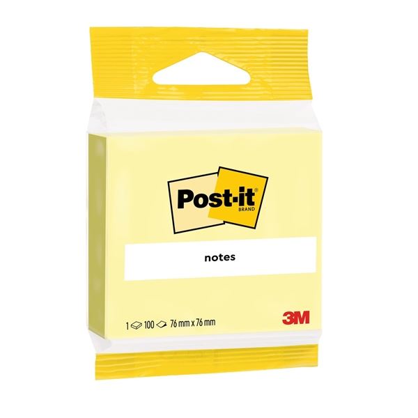 Bloček Post-it, 76 x 76 mm, kanárkově žlutý Bloček Post-it, 76 x 76 mm, kanárkově žlutý