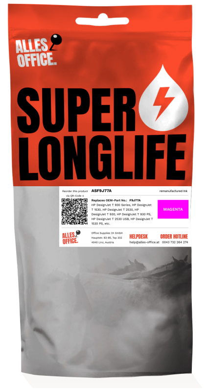 Superlonglife HP F9J77A / 727 Ink purpurová