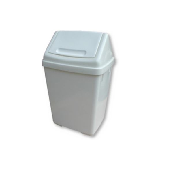 Výklopný odpadkový koš 10 l, bílý