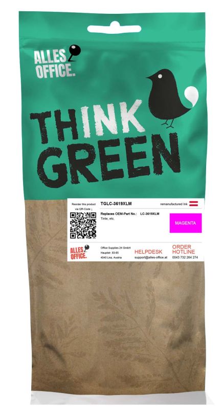 ThinkGreen Brother LC-3619XLM / LC3619M Ink purpurová
