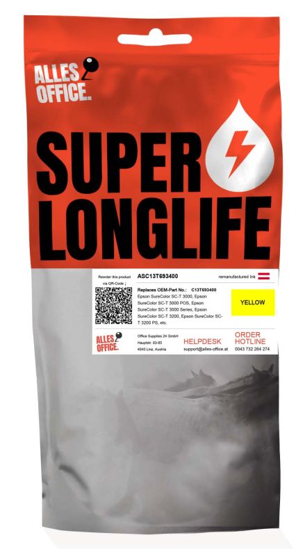 Superlonglife Epson C13T693400 / T6934 Ink žluť