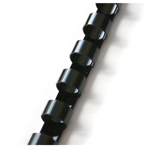 Plastové hřbety Q-Connect, 10 mm, černé, 100 ks