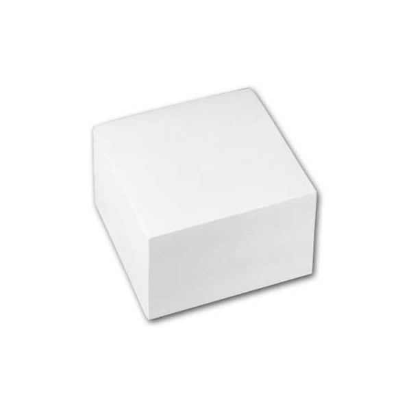 Lepený špalíček, bílý, 9 x 9 x 5 cm Lepený špalíček, bílý, 9 x 9 x 5 cm