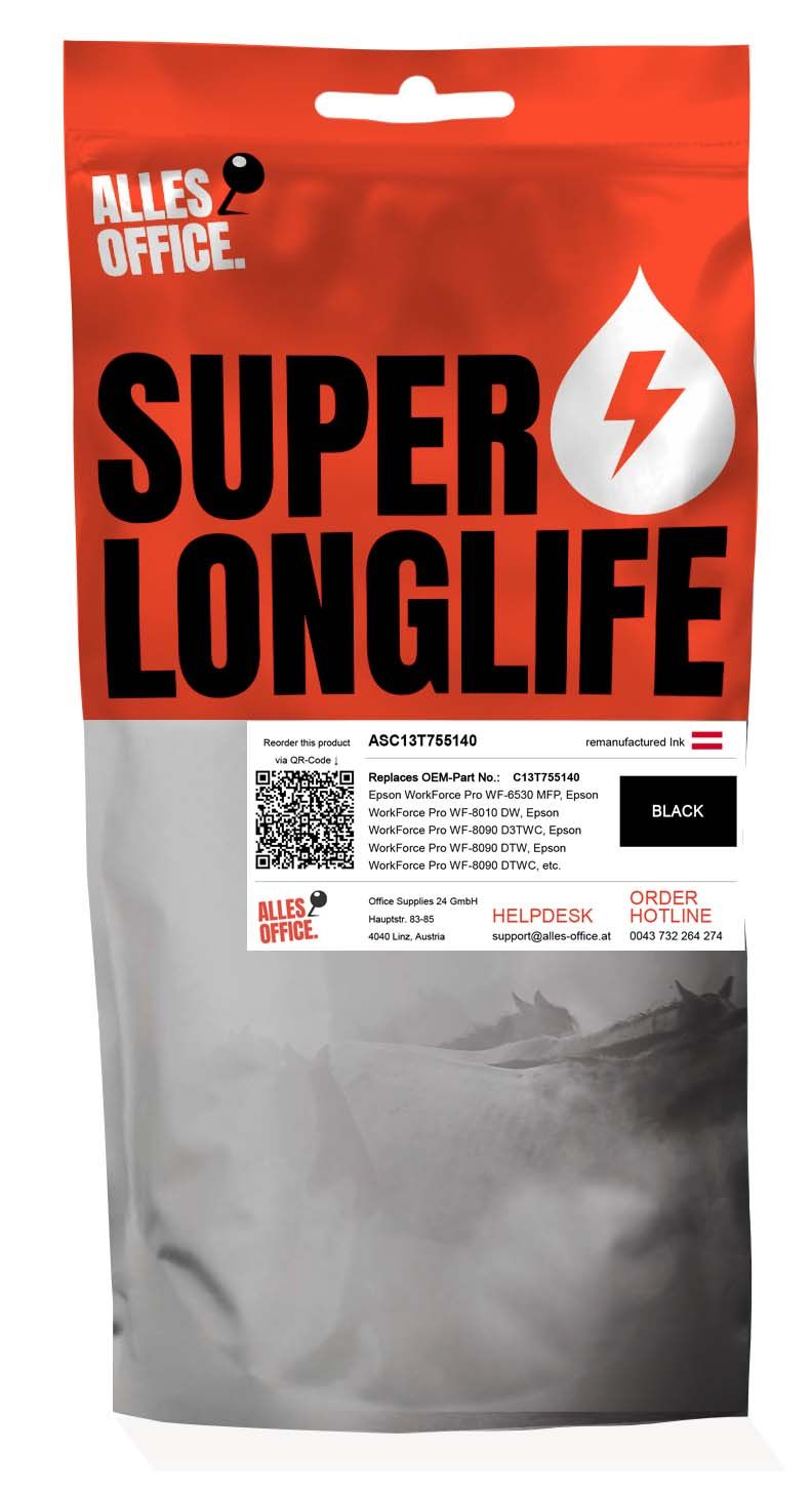 Superlonglife Epson C13T755140 / T7551 Ink černý