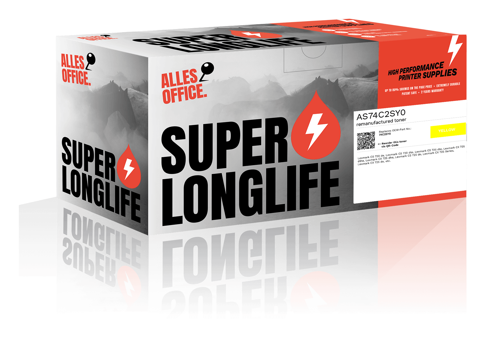 Superlonglife Lexmark 74C2SY0 Toner žluť