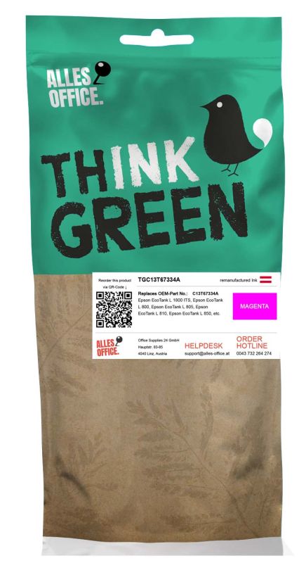 ThinkGreen Epson C13T67334A / T6733 Ink purpurová