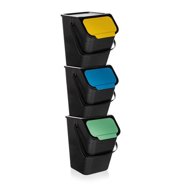 Odpadkové koše na tříděný odpad - 3 x 25 l Odpadkové koše na tříděný odpad - 3 x 25 l